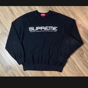 Supreme Split Logo Pullover Sweatshirt Black NTW medium
